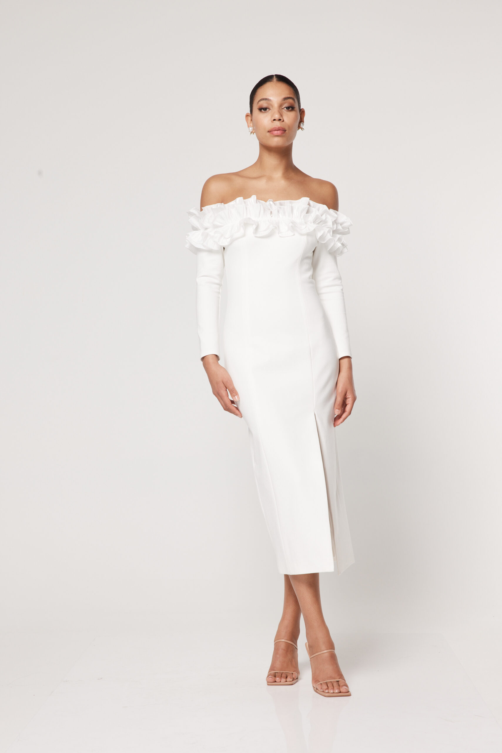 June Dress Ivory | Binti Boutique